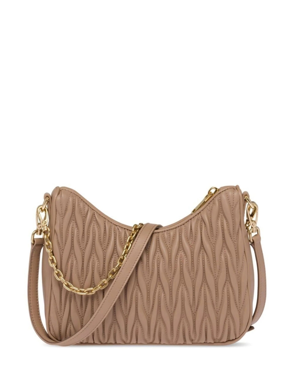 Стеганая сумка на плечо из кожи Miu miu